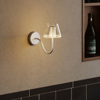 Gebogenes S-Verlängerungsrohr für Lampen, 16,5 cm aus Metall – Satin-Titan – Ansicht 2
