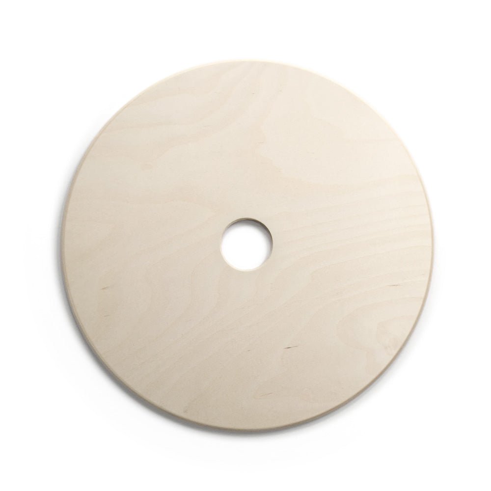 UFO-Lampenschirm aus naturbelassenem Holz – Neutral