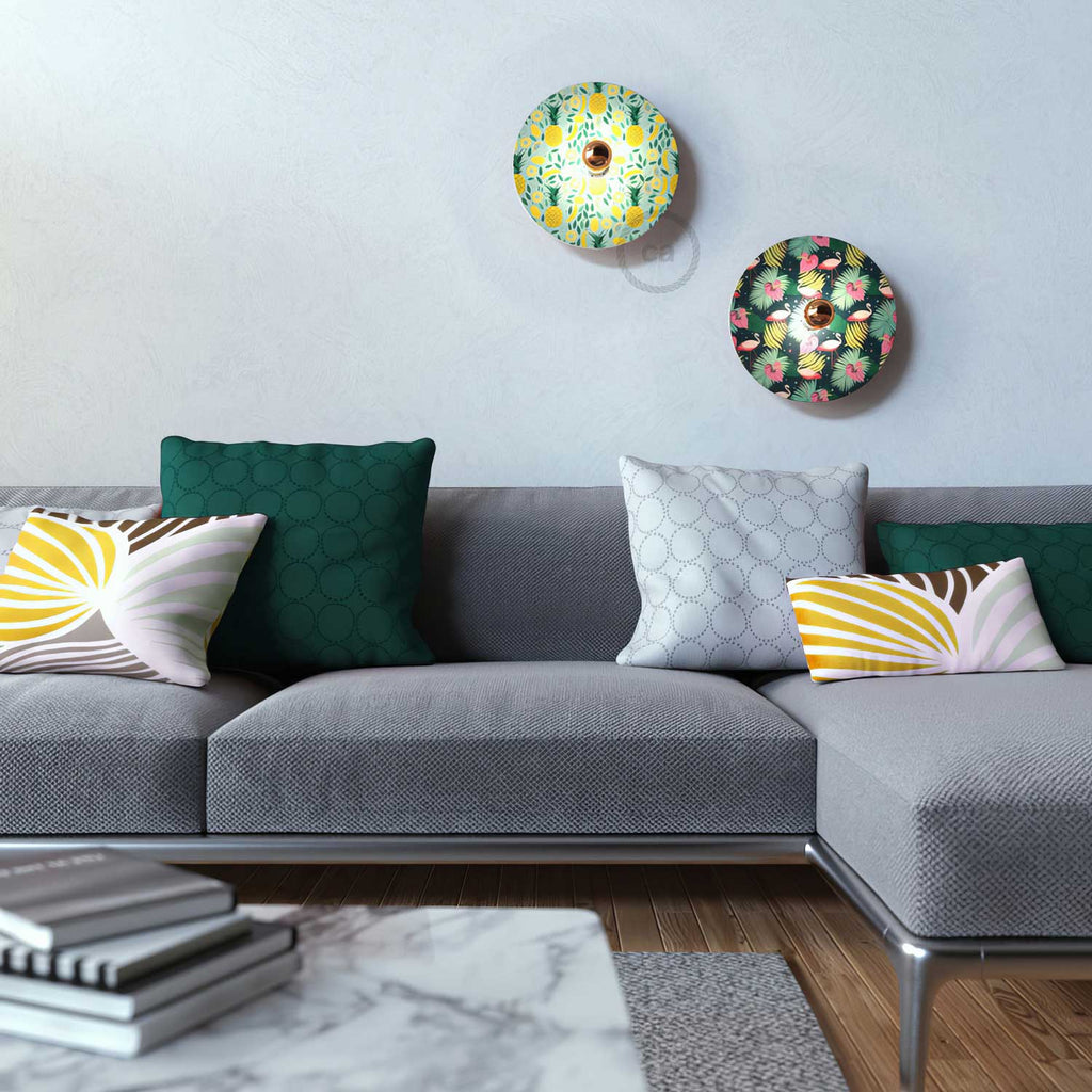 UFO-Lampenschirm aus Holz, Special Edition Italienische Illustratoren, beidseitig nutzbar, Durchmesser 33 cm – Annachiara Zaminato – Ansicht 3