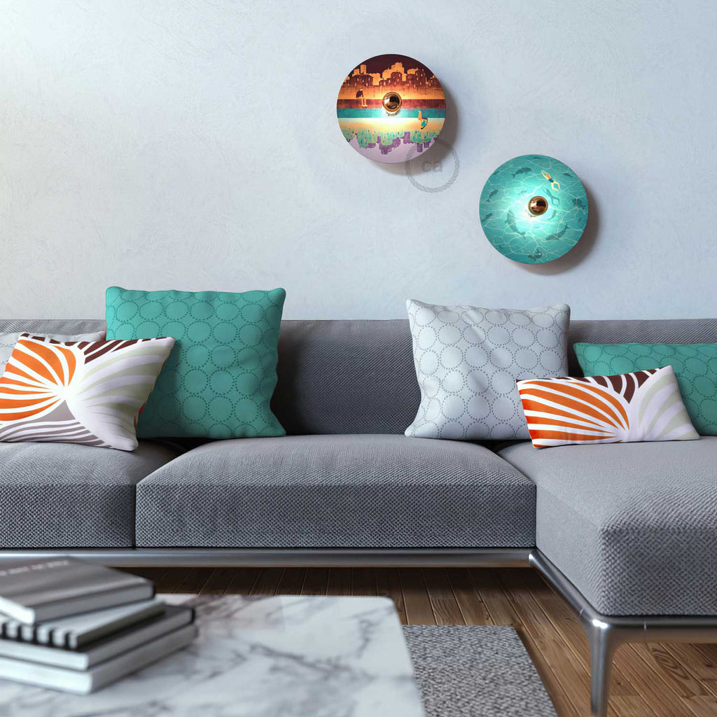 UFO-Schirm aus Holz, Special Edition Italienische Illustratoren, beidseitig, Durchmesser 33 cm – Davide Bonazzi – Ansicht 3