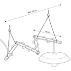 Zigh-Zagh, verstellbare Holz-Deckenhalterung für Pendelleuchten – Ansicht 5